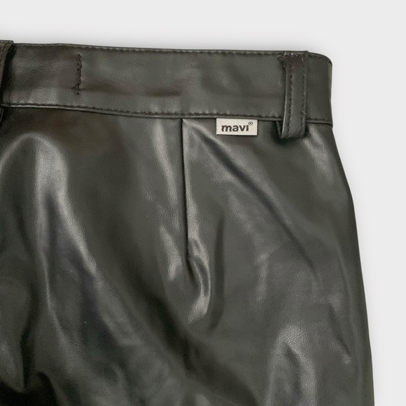 Mavi Y2K Chrissy Faux Leather Low Rise Bootcut Pants - Picture 4 of 8